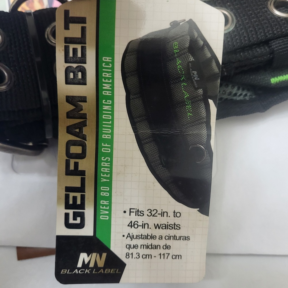 McGuire Nicholas Black Label Gel Foam Belt Fits 32-46" Waists Padded Work Tool